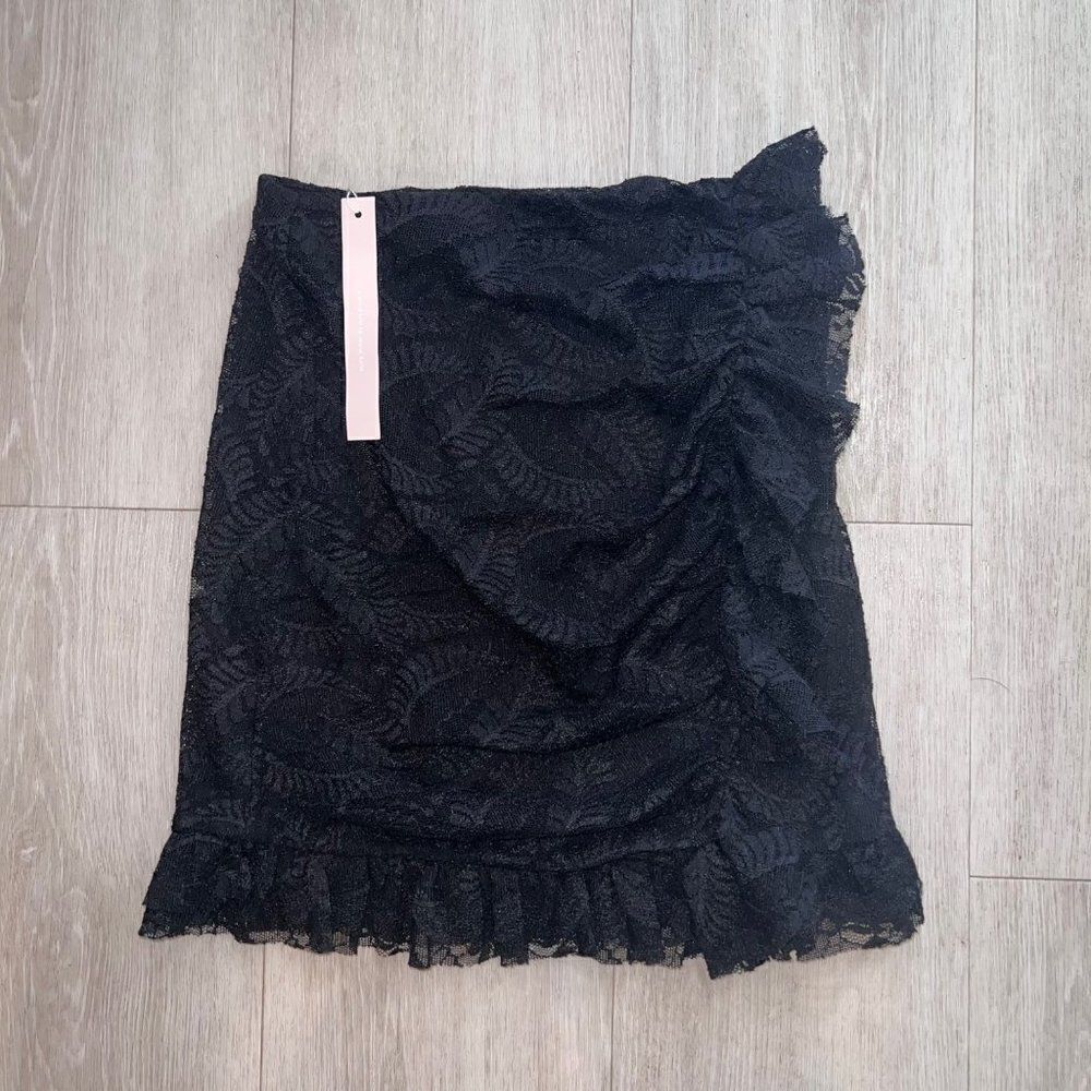 ‎Avec Les Filles Black Lace Skirt Women's Small